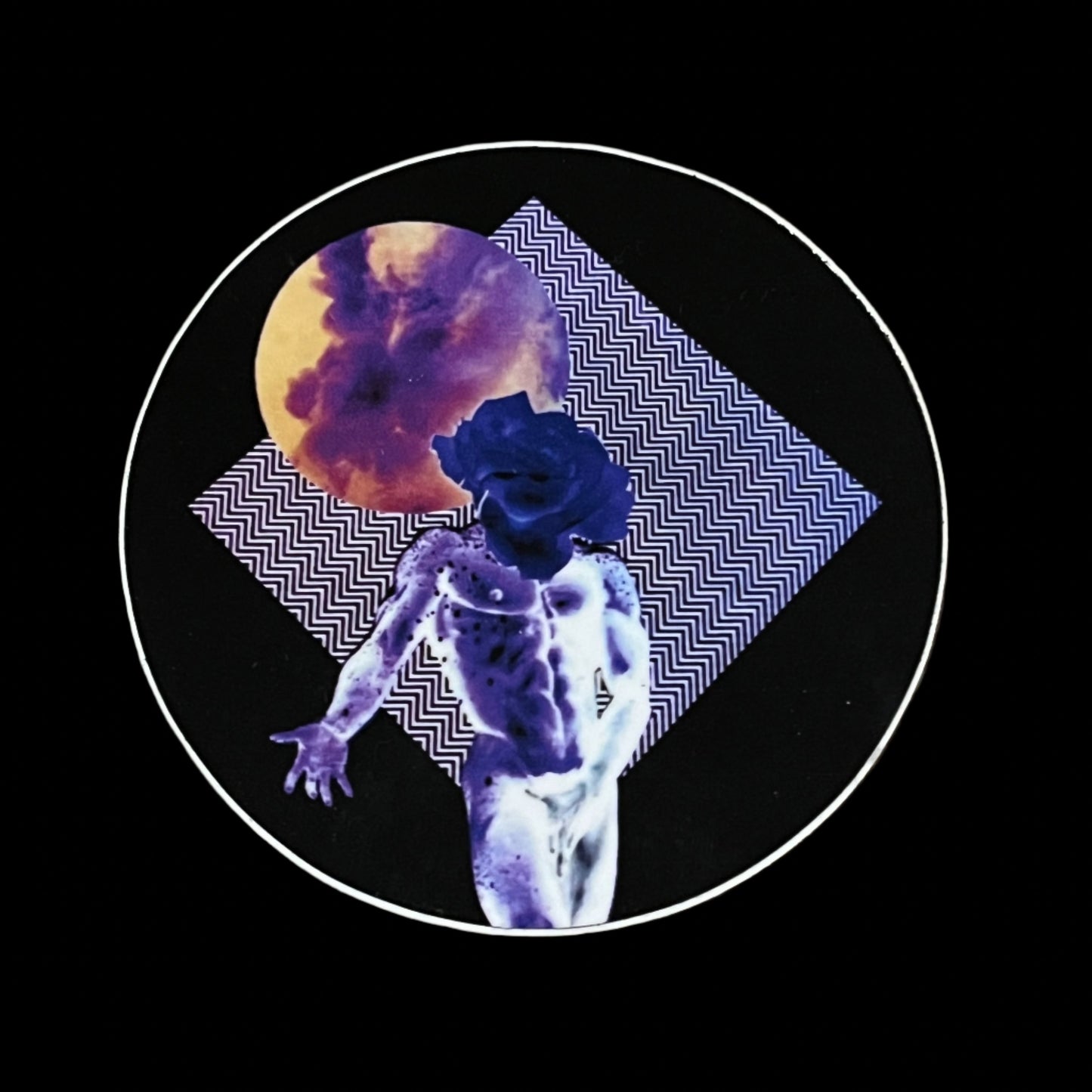 Sticker- Mi Rumba Purple Glitch 3” Glossy